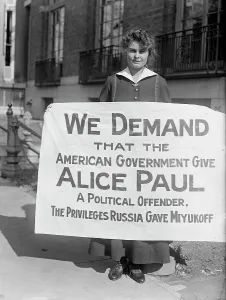 Woman Suffrage - Pickets, 1917. Creator: Harris & Ewing. Woman Suffrage - Pickets, 1917. Creator: Harris & Ewing