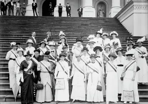 Suffragists Prints: Woman Suffrage - Suffragettes at Capitol
