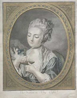 The Woman taking Coffee, 1774. Creator: Louis-Marin Bonnet (French, 1736-1793)
