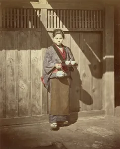 Tea Tray Prints: Woman with Tea Tray, 1863-1868. Creator: Felice Beato