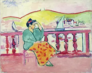 Henri Mile Benot Prints: Woman on a Terrace, 1907. Creator: Henri Matisse