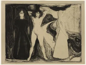 Transformation Prints: Woman (The Sphinx), 1899. Creator: Edvard Munch