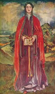Calthrop Collection: A Woman of the Time of Henry I, 1907. Artist: Dion Clayton Calthrop