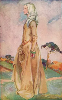 Henry Ii Curtmantle Prints: A Woman of the Time of Henry II, 1907. Artist: Dion Clayton Calthrop