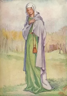 Calthrop Collection: A Woman of the Time of Henry III, 1907. Artists: Dion Clayton Calthrop, King Henry III