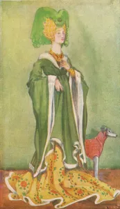 Calthrop Prints: A Woman of the Time of Henry VI, 1907. Artist: Dion Clayton Calthrop