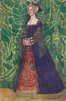 English Costume Gallery: A Woman of the Time of Henry VIII, 1907. Artist: Dion Clayton Calthrop