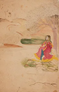 Lucknow Prints: A Woman Under a Tree, Late 18th century. Creator: Unknown