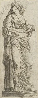 Fantuzzi Antonio Prints: Woman Turned to the Right, 1540-45. Creator: Antonio Fantuzzi