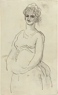 Woman with Veil. Creator: Honore Daumier