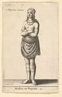 Bry Dittert Gallery: Woman of Virginia, ca. 1643. Creator: Wenceslaus Hollar