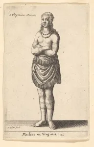 Bry Dittert Prints: Woman of Virginia, ca. 1643. Creator: Wenceslaus Hollar