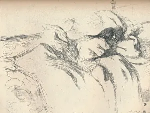 Waking Prints: Woman Waking Up in Bed, 1896. Artist: Henri de Toulouse-Lautrec