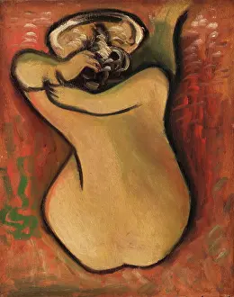 Female Nude Prints: Woman Washing Herself, 1930-1939. Creator: Mikulas Galanda