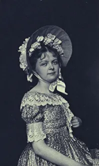 Portrait Photographs 1900 Gmgpc Prints: Woman wearing a bonnet, c1900. Creator: Emily G Mew