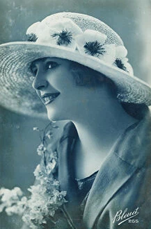 Images Dated 2nd September 2010: Woman wearing a hat, c1910s-c1920s(?). Artist: Bleuet