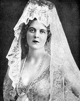 Andalusian Gallery: Woman wearing a lace mantilla, Andalusia, Spain, 1936. Artist: Fox
