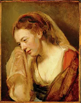 Regret Prints: A Woman Weeping, mid- to late 1640s. Creator: School of Rembrandt Harmensz van Rijn