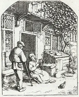 Reel Prints: The Woman Winding Upon a Reel, c1684. Creator: Adriaen van Ostade