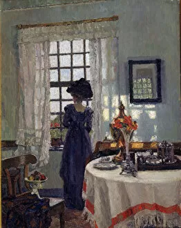 Woman at the Window. Artist: Brandis, August, von (1862-1947)