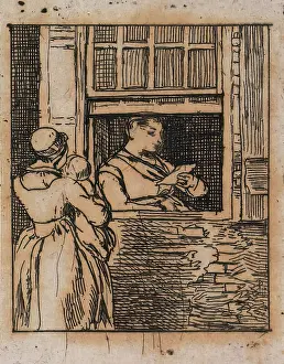 Open Window Prints: Woman at Window, c1813. Creator: David Wilkie