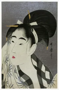 Woman Wiping Sweat, 1798. Artist: Kitagawa Utamaro