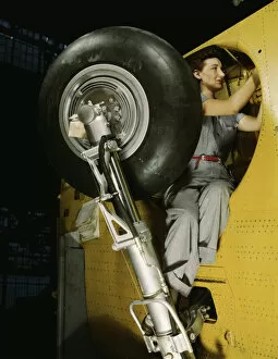 Assembly Line Gallery: This woman worker at the Vultee-Nashville is shown making... Nashville, Tenn. 1943