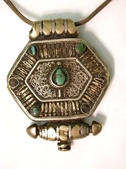 Turquoise Collection: Womans Amulet Box (Ga u), late 17th / early 18th. Creator: Unknown