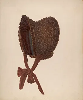 Famularo Marie Prints: Womans Bonnet, 1935 / 1942. Creator: Marie Famularo