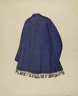 Tassels Prints: Woman's Coat, c. 1939. Creator: Dorothea Mierisch