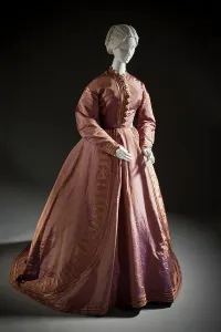 Trim Prints: Woman's dress (bodice and skirt), England, c.1865. Creator: Unknown