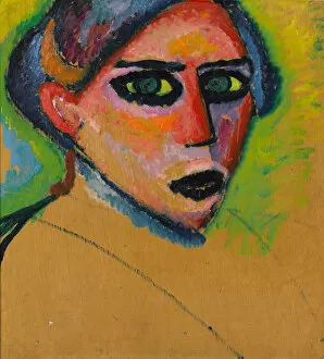 Womans face, c. 1911. Artist: Javlensky, Alexei, von (1864-1941)