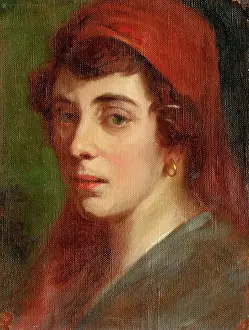 Woman's Head, around 1930. Creator: Ludovit Pitthordt.<br> Woman's Head, around 1930. Creator: Ludovit Pitthordt