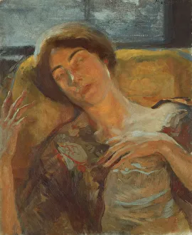 Besnard Albert Prints: Womans Head, c. 1890. Creator: Paul Albert Besnard