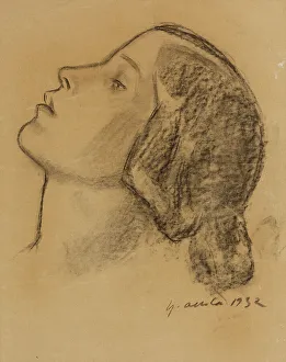Ollila Yrjo Prints: A woman's head (Heidi Blafield), 1932. Creator: Yrjö Aleksander Ollila