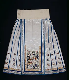 Pleated Prints: Womans Qun (Semiformal Domestic Skirt), China, Qing dynasty (1644-1911), 1870 / 90