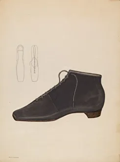 Hofmann Melita Prints: Womans Shoe, c. 1936. Creator: Melita Hofmann