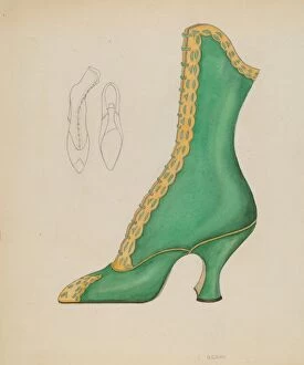 High Heels Collection: Womans Shoe, c. 1936. Creator: Nancy Crimi