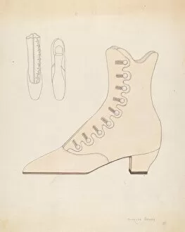 Womans Shoe, c. 1936. Creator: Roberta Spicer