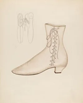 Shoes Collection: Womans Shoe, c. 1937. Creator: Sylvia DeZon