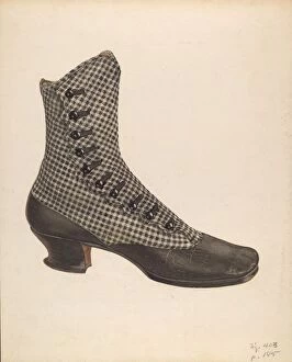 Buttons Gallery: Womans Shoe, c. 1939. Creator: Daniel Marshack