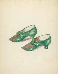 Womans Shoes, c. 1940. Creator: Margaret Concha