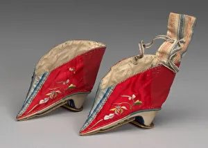 Womans Shoes, China, Qing dynasty (1644-1911), 19th century. Creator: Unknown