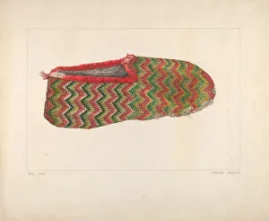 Folk Art Prints: Womans Slipper, 1935 / 1942. Creator: Frank Maurer