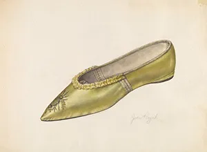 Slippers Prints: Womans Slipper, 1935 / 1942. Creator: Jean Peszel