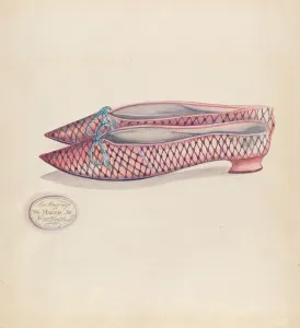 Slippers Prints: Womans Slipper, c. 1936. Creator: Ella Josephine Sterling