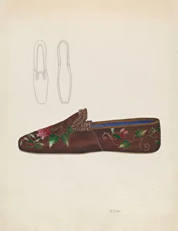 Womans Slipper, c. 1936. Creator: Nancy Crimi