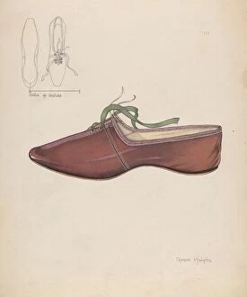 Elegant Collection: Womans Slipper, c. 1937. Creator: Grace Halpin