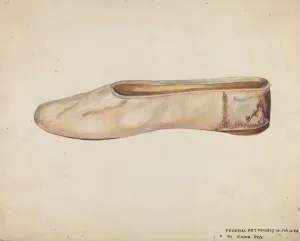 Slippers Prints: Womans Slippers, c. 1937. Creator: Edna C. Rex