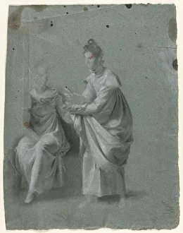 Circle Of Prints: Two Women, 1800s. Creator: Anonymous; Pierre-Paul Prud hon (French, 1758-1823), circle of